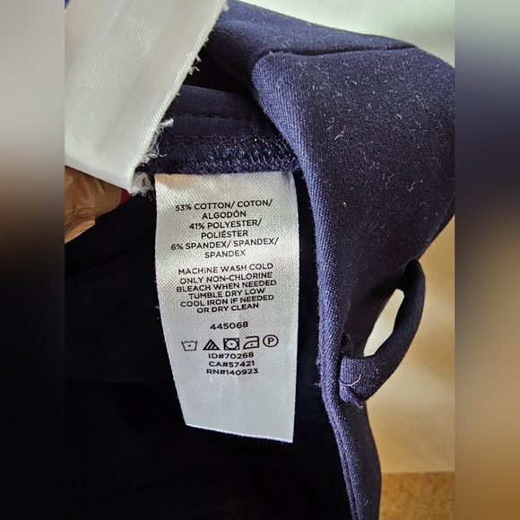 LOFT Marisa Skinny Navy Pants Women's Size 2 - Picture 7 of 10